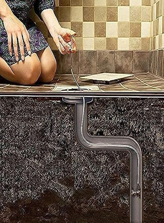BRIGHTZONE Drain Pipe Cleaning Spring Stick, Hair Catching Drain Pipe Cleaning Claw Wire, Sink Cleaning Stick Sewer Sink Tub Dredge Remover, Spring Drain Pipe Basin Cleaner Tool, Flexible - Image 2